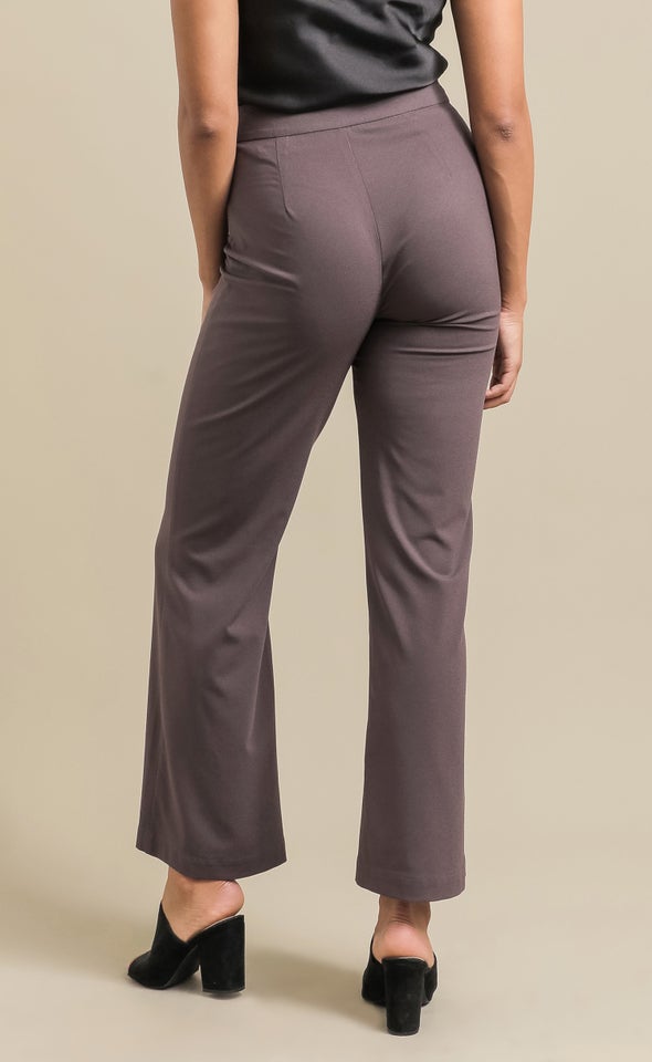 Crepe Suiting High Waist Pants Cocoa
