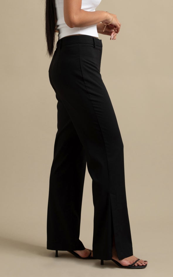 Split Rear Pants Crepe Suiting Side Split Pants | Pagani