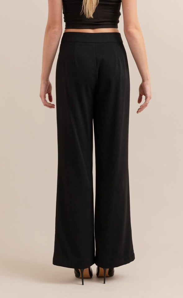 Crepe Tailored Pant Black