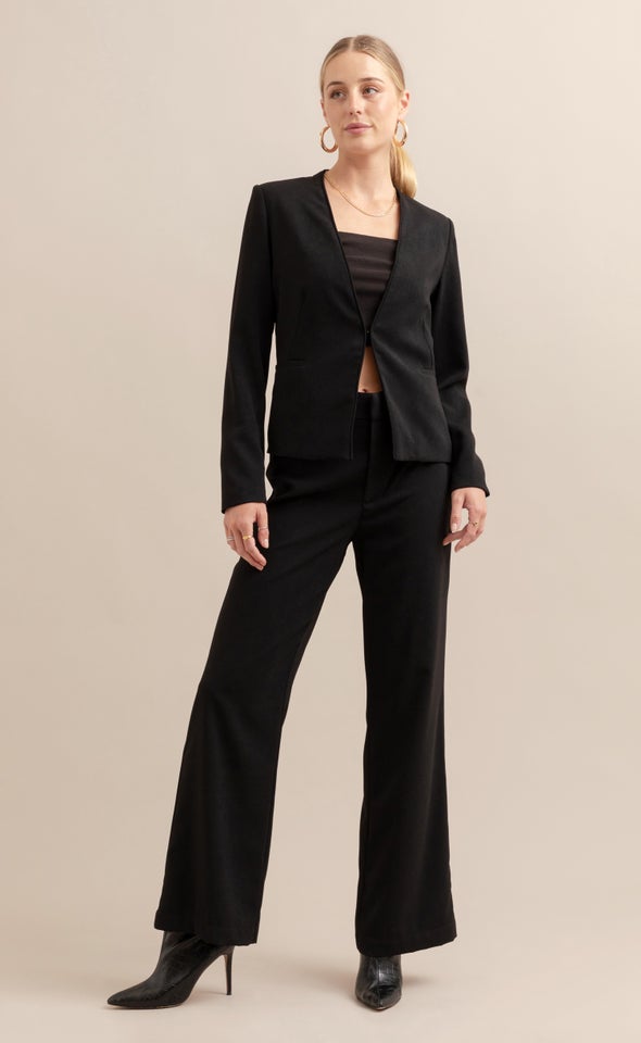 Crepe Tailored Pant Black