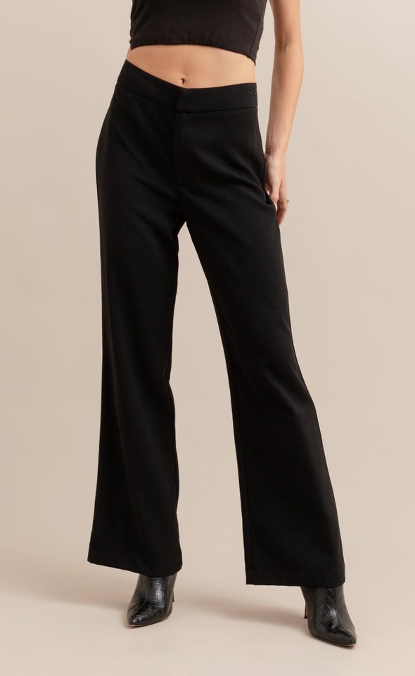 Crepe Tailored Pant Black