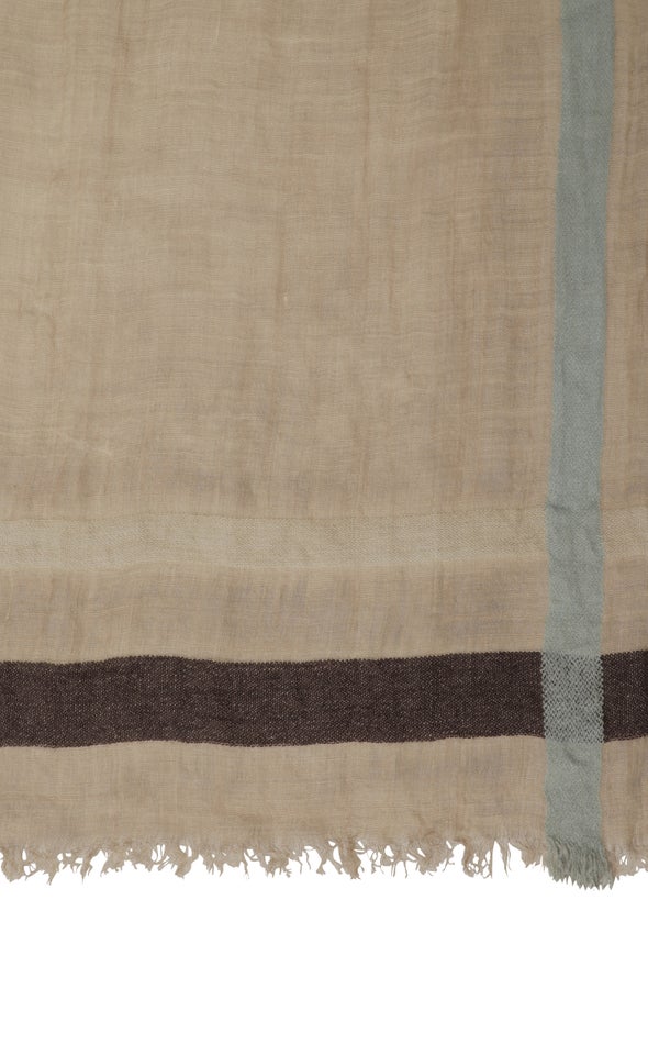 Criss Cross Scarf Beige