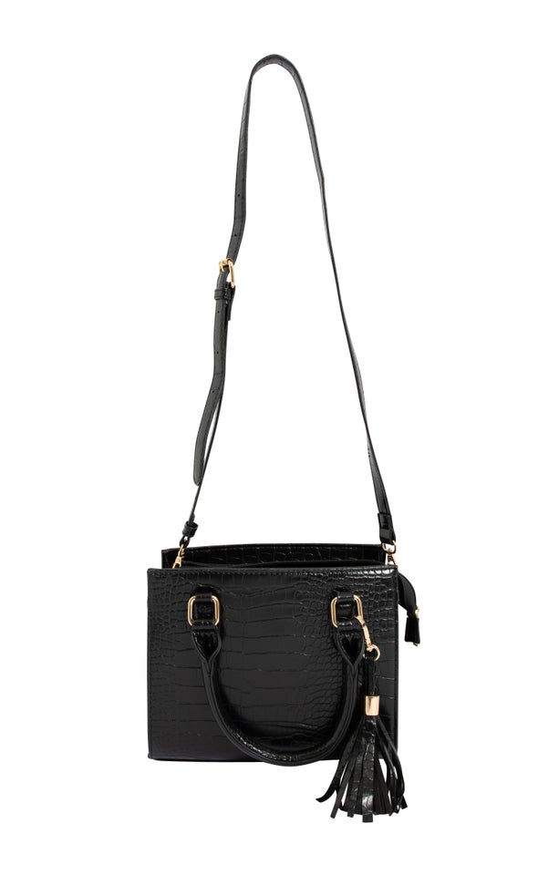 Croc Tote Bag Black