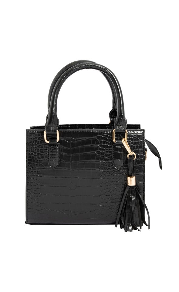 Croc Tote Bag Black