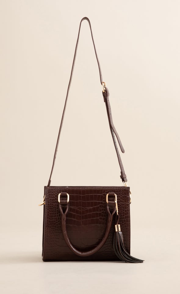 Croc Tote Bag Brown