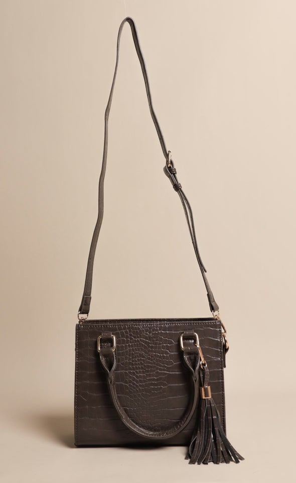 Croc Tote Bag Charcoal