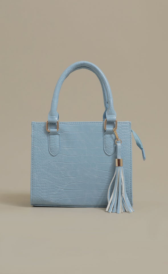 Croc Tote Bag Pale Blue