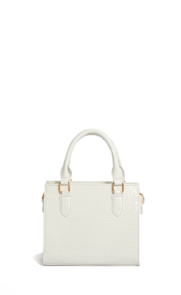 Croc Tote Bag White