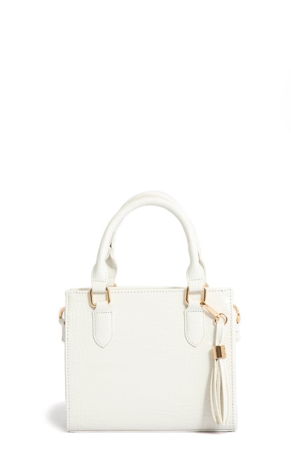 Croc Tote Bag White