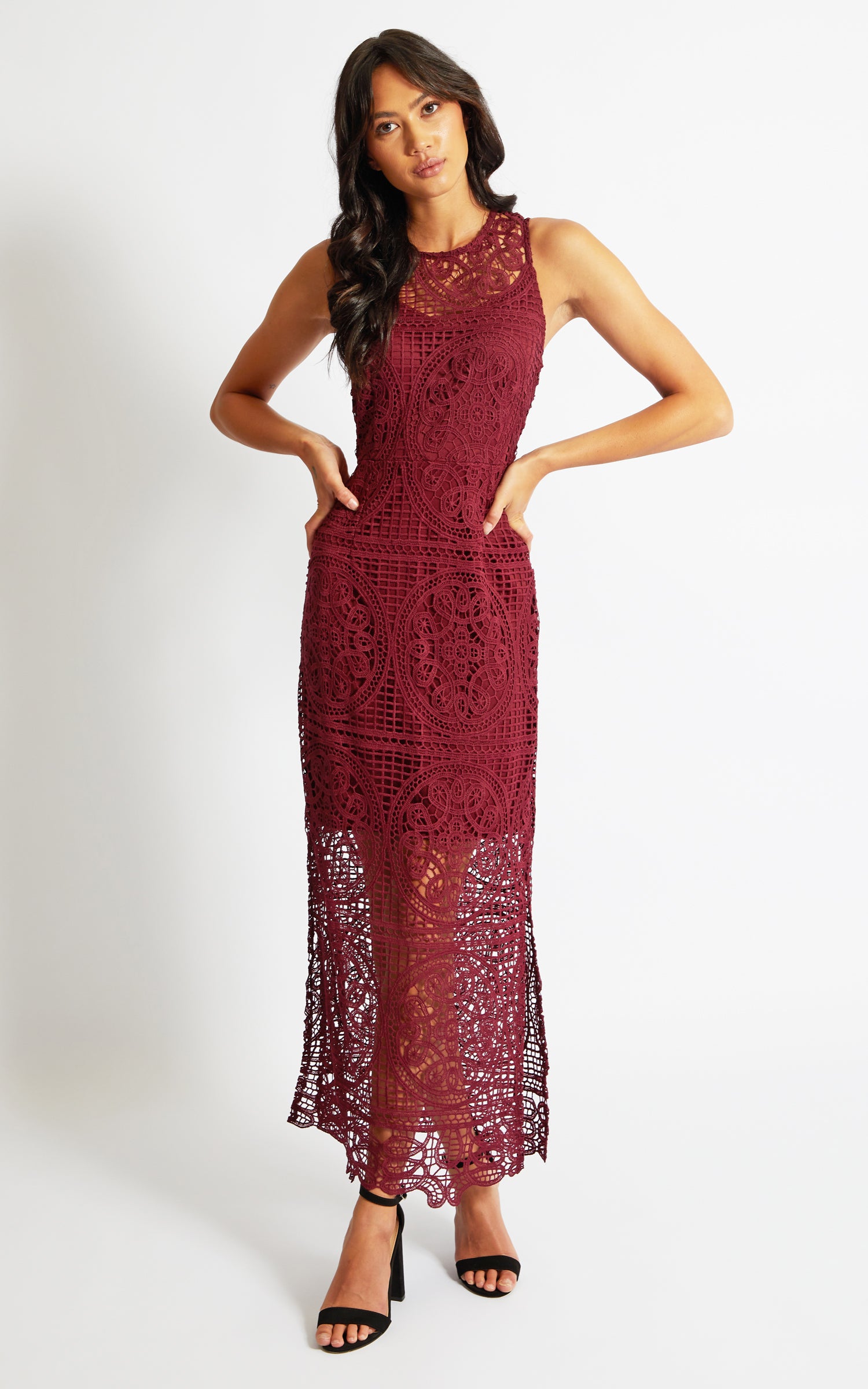 Crochet Lace Maxi Dress | Pagani