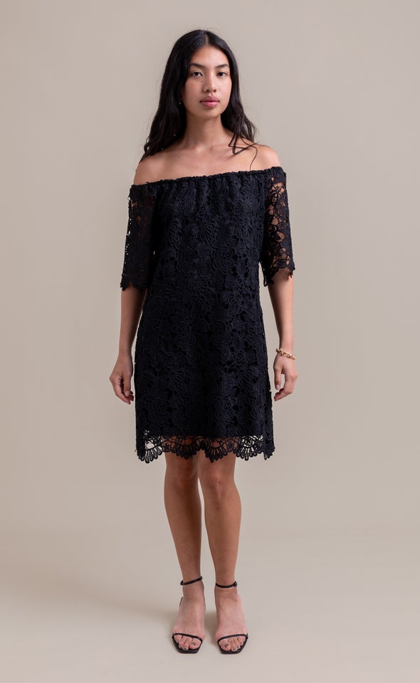 Crochet Lace Off Shoulder Dress