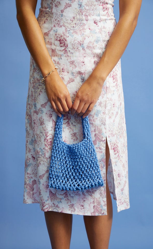 Crochet Tote Blue