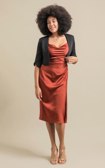 Shop our Cropped Evening Blazer in Black