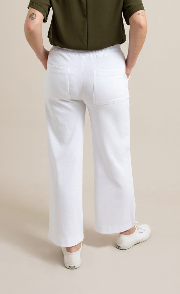 Cropped Knit Pant Cream