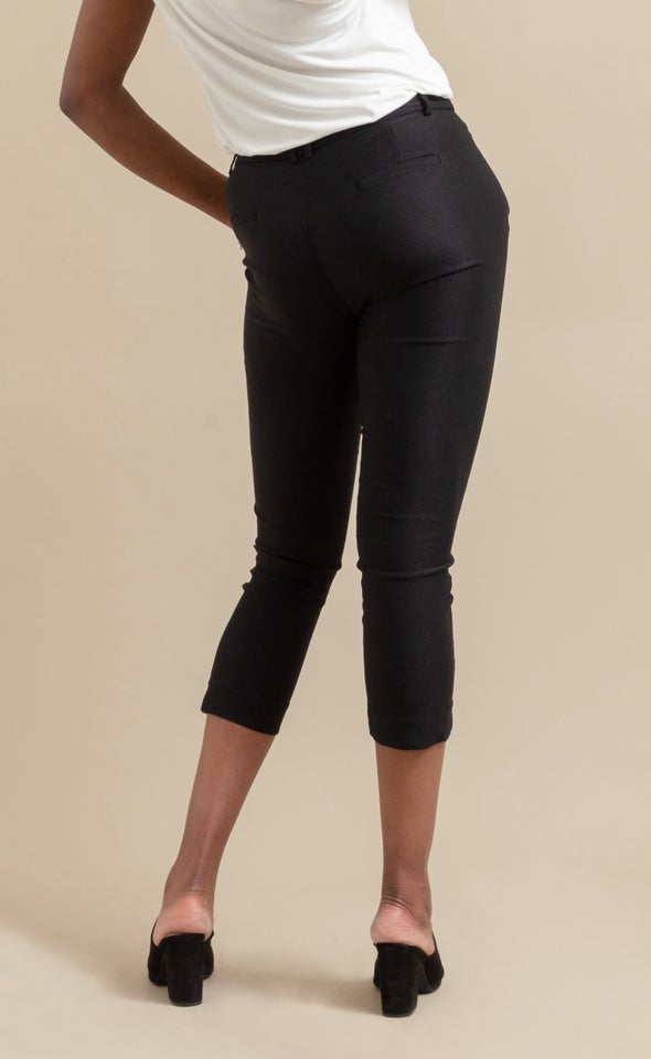 Cropped Tailored Pant Black