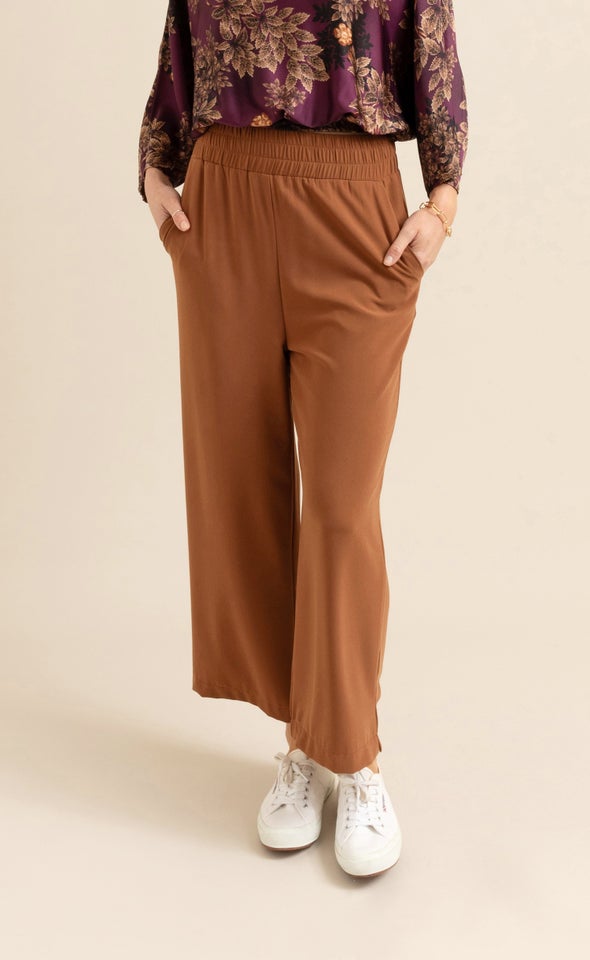 Cropped Wide Leg Pant Rust