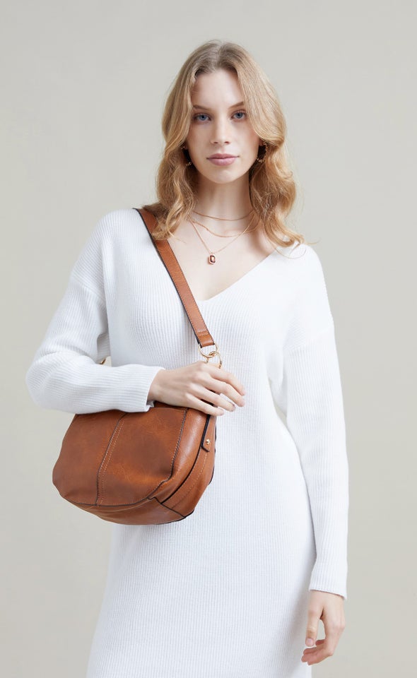 Cross Over Saddle Bag Tan