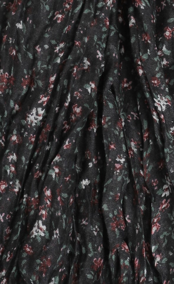 Dainty Florals Scarf Black
