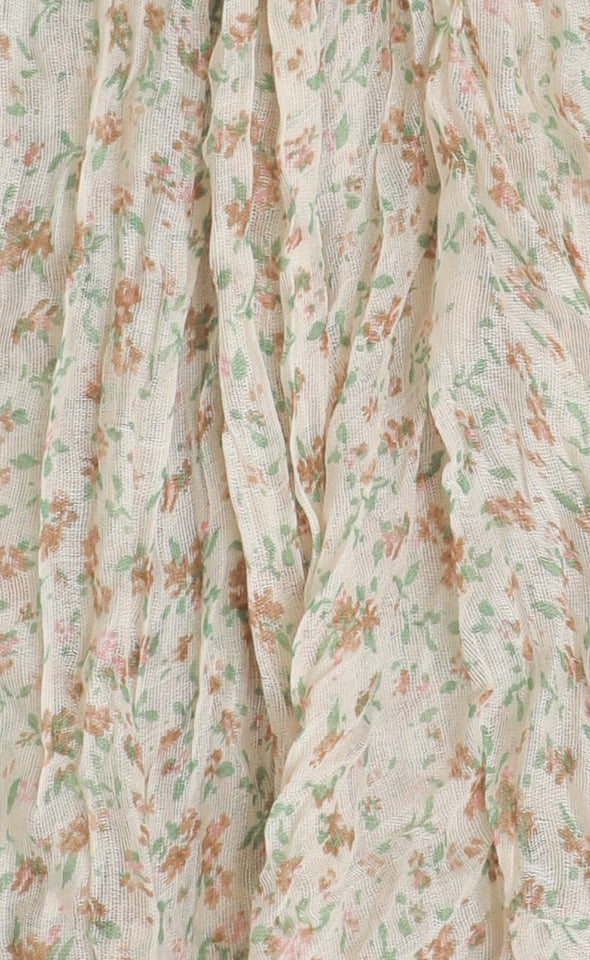Dainty Florals Scarf Cream