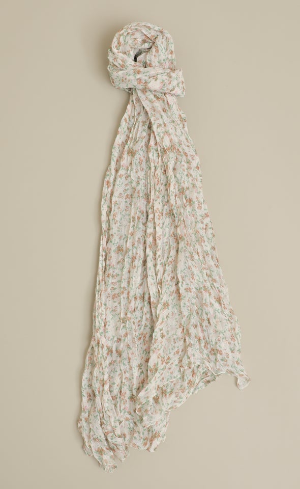 Dainty Florals Scarf Cream
