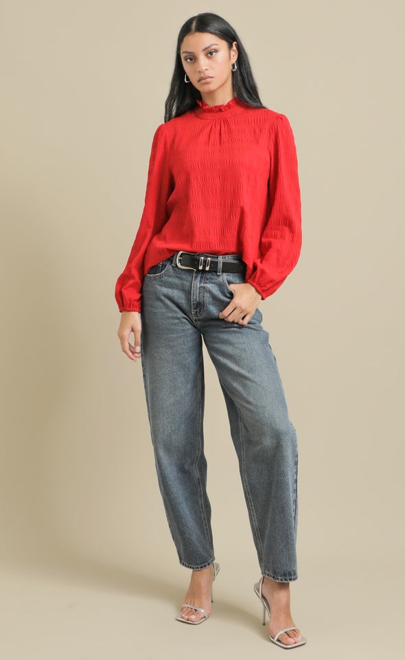 Dark Wash Barrel Jean Indigo