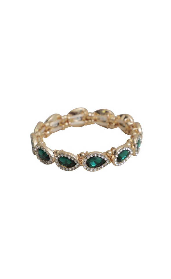 Diamante Jewel Bracelet Green