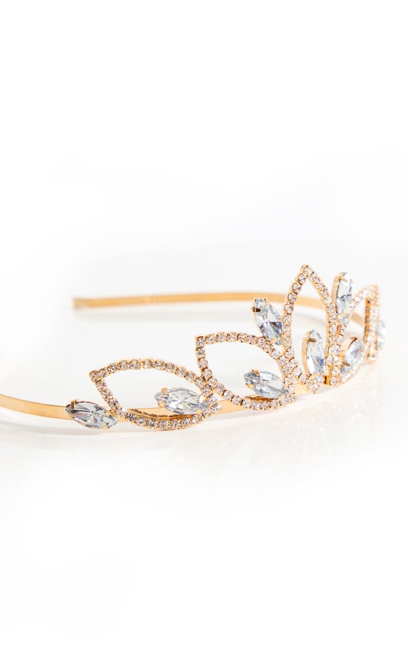 Diamante Tiara Gold