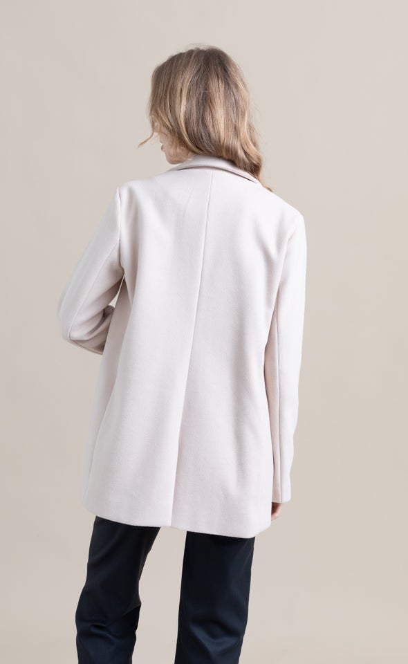 Double Breasted Winter Jacket Natural