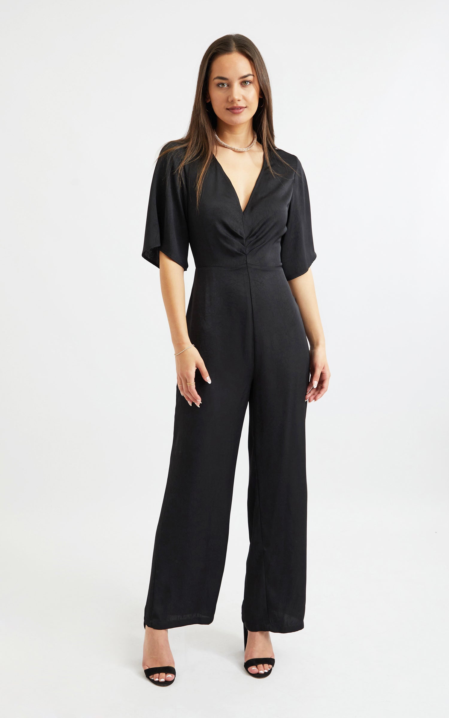 Draped Front Jumpsuit | Pagani