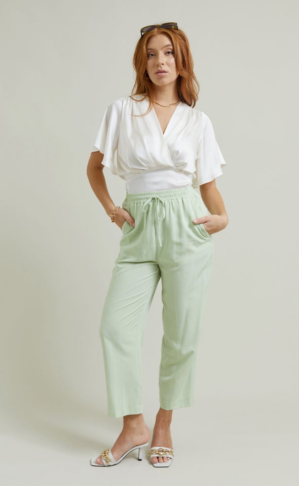 Drawcord Cropped Pants | Pagani