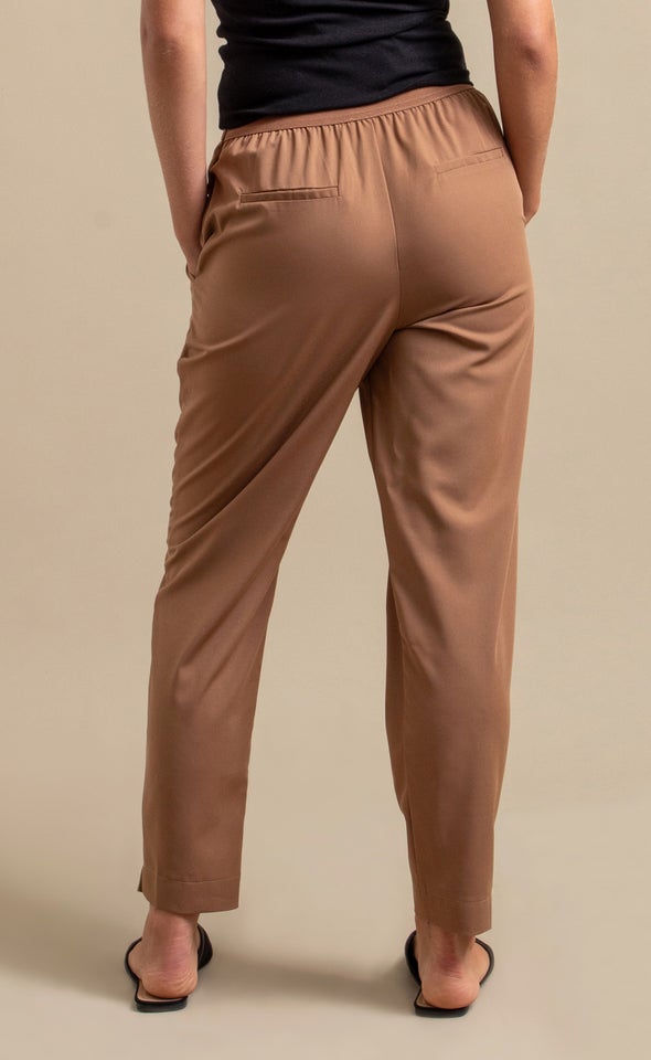 Elastic Band Tapered Pant Spice