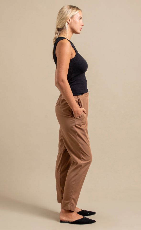 Elastic Band Tapered Pant Spice