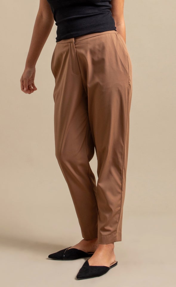 Elastic Band Tapered Pant Spice