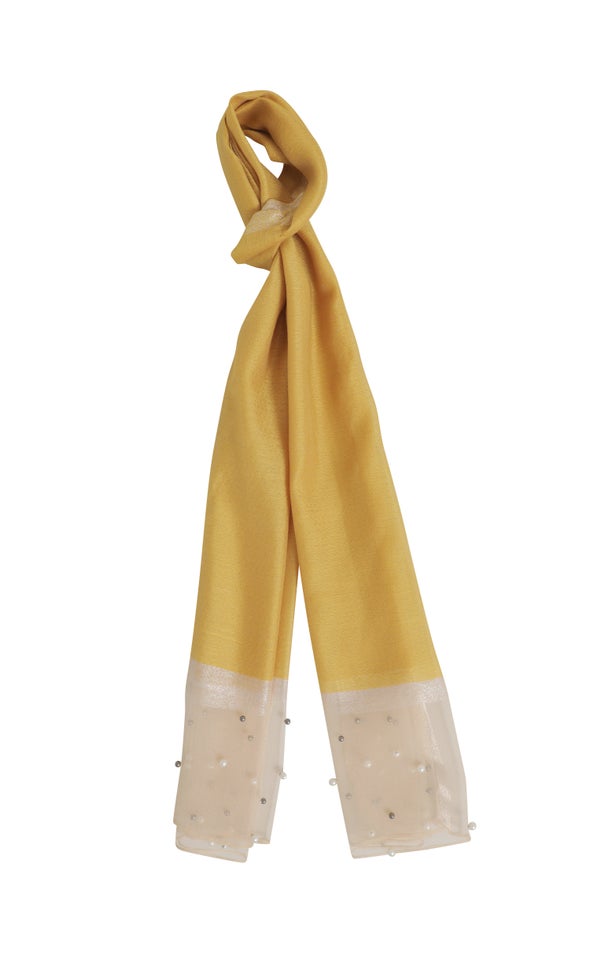 Embellished Scarf Yellow