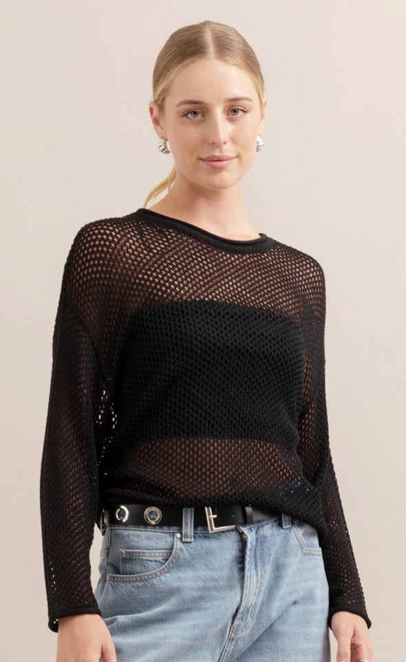 Eyelet Jean Belt Silver/black