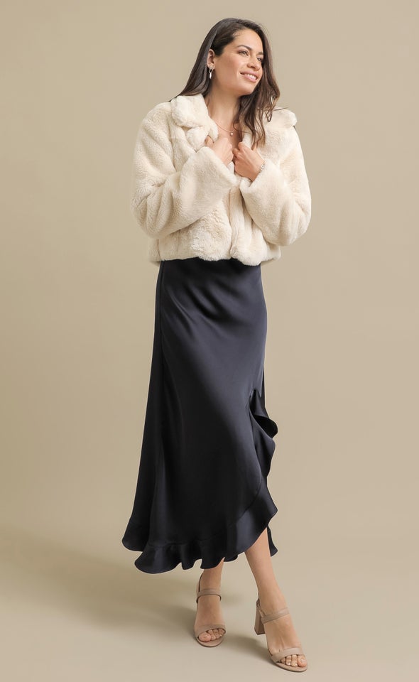 Faux Fur Jacket Natural