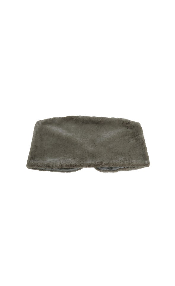 Faux Fur Throw Over Olive