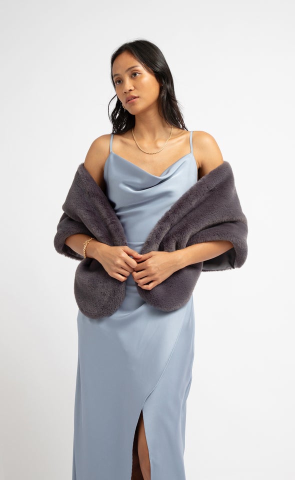 Faux Fur Throw Over Steel