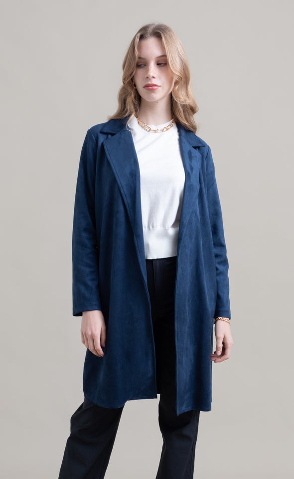 Faux Suede Longline Jacket Pagani