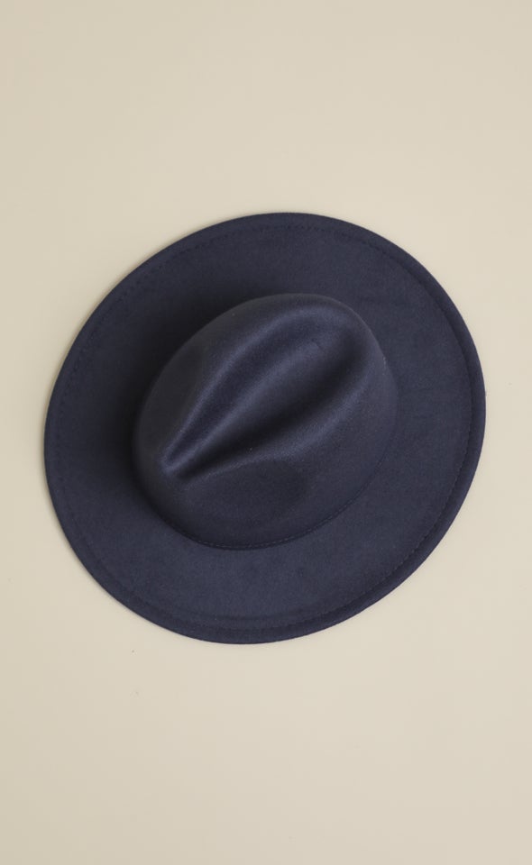 Felt Fedora Navy