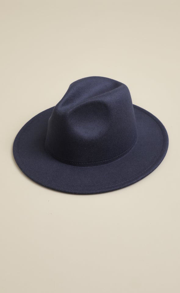 Felt Fedora Navy