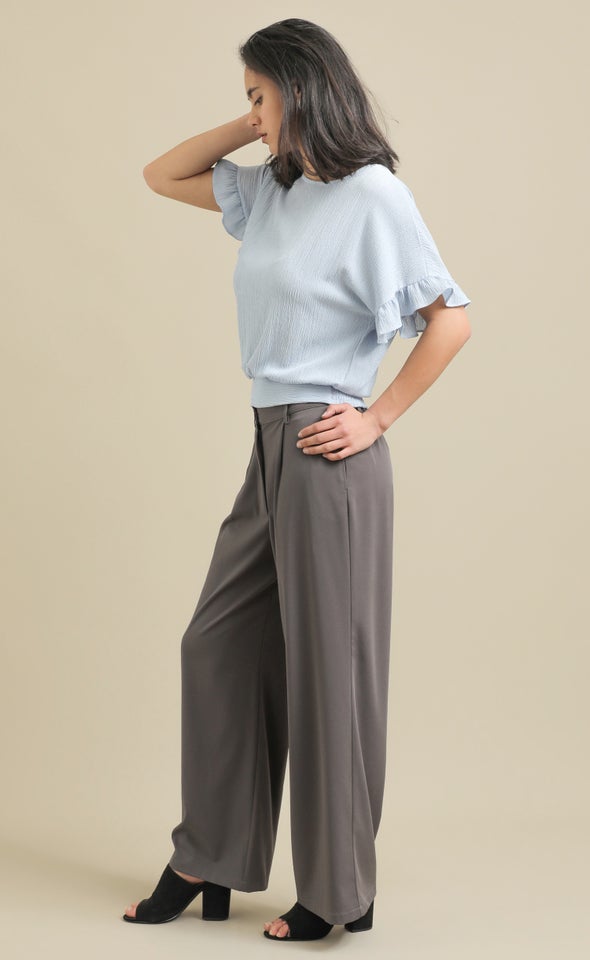 Fine Twill Suiting Trousers Charcoal