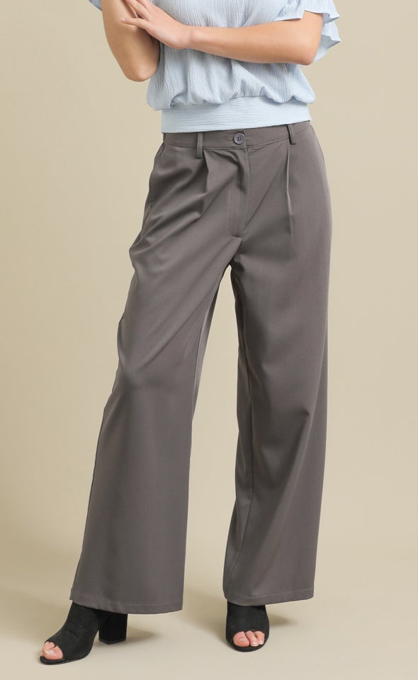 Fine Twill Suiting Trousers Charcoal