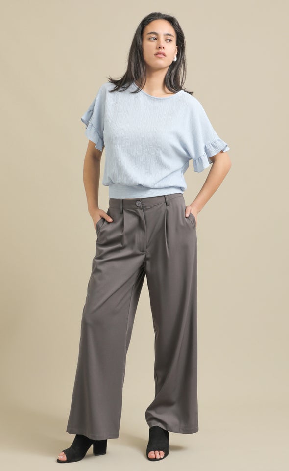 Fine Twill Suiting Trousers Charcoal