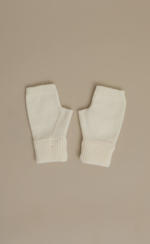 Fingerless Gloves Cream