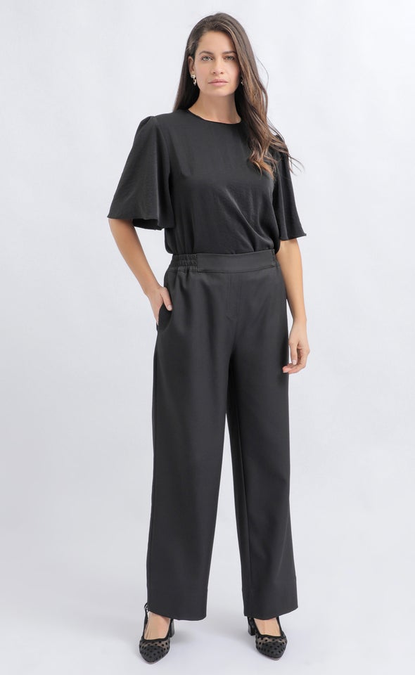 Flat Front Wide Leg Pant