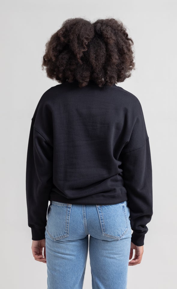 Fleece Crew Sweatshirt Black
