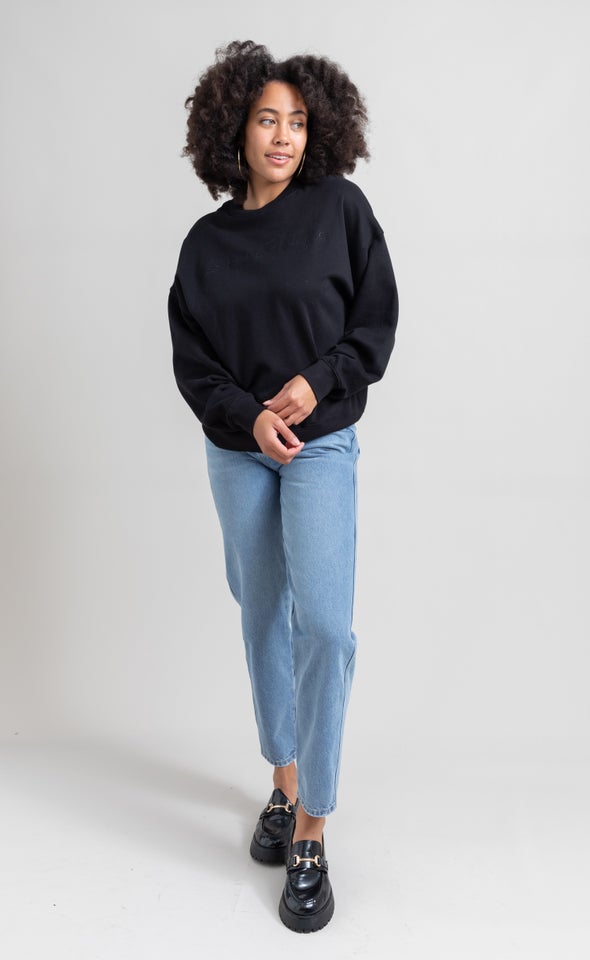 Fleece Crew Sweatshirt Black