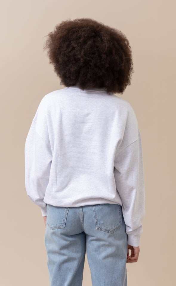 Fleece Crew Sweatshirt Snow Marle/new York