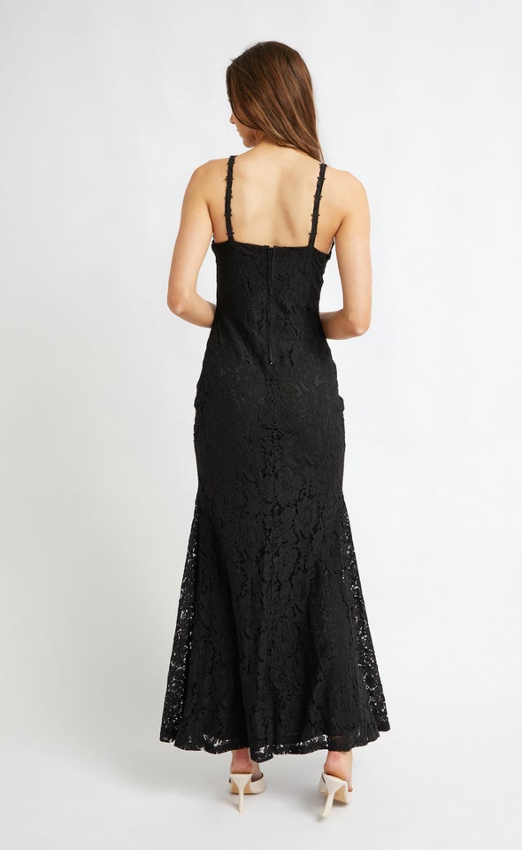 Floral Lace Trim Gown Pagani